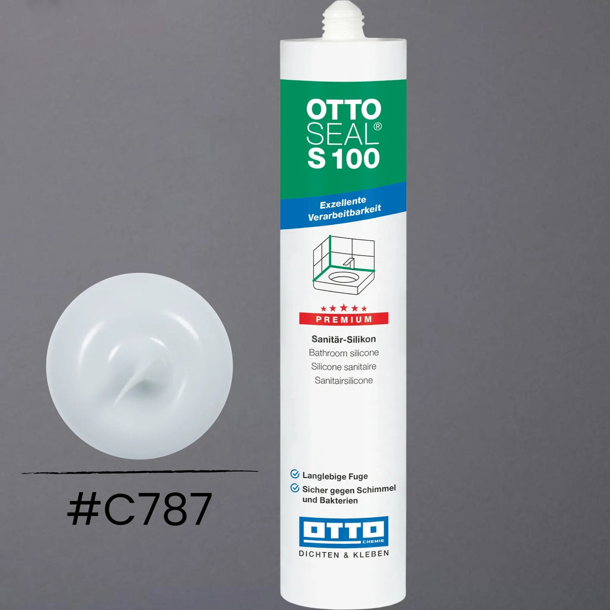 Produktbild OTTOSEAL S 100 Premium-Sanitär-Silikon flashgrau C787
#F005499
