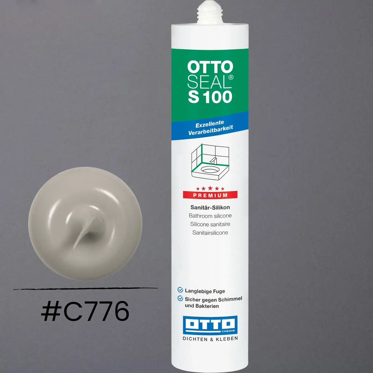 Produktbild OTTOSEAL S 100 Premium-Sanitär-Silikon grau Nr. 15 C776
#F005498
