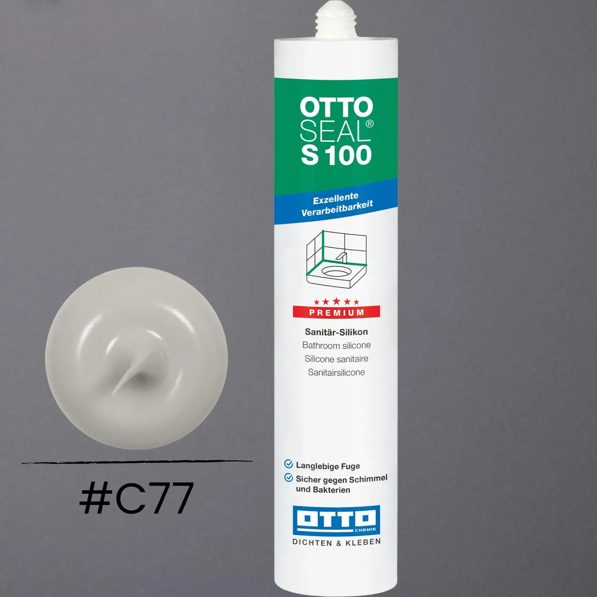 Produktbild OTTOSEAL S 100 Premium-Sanitär-Silikon seidengrau C77
#F005497
