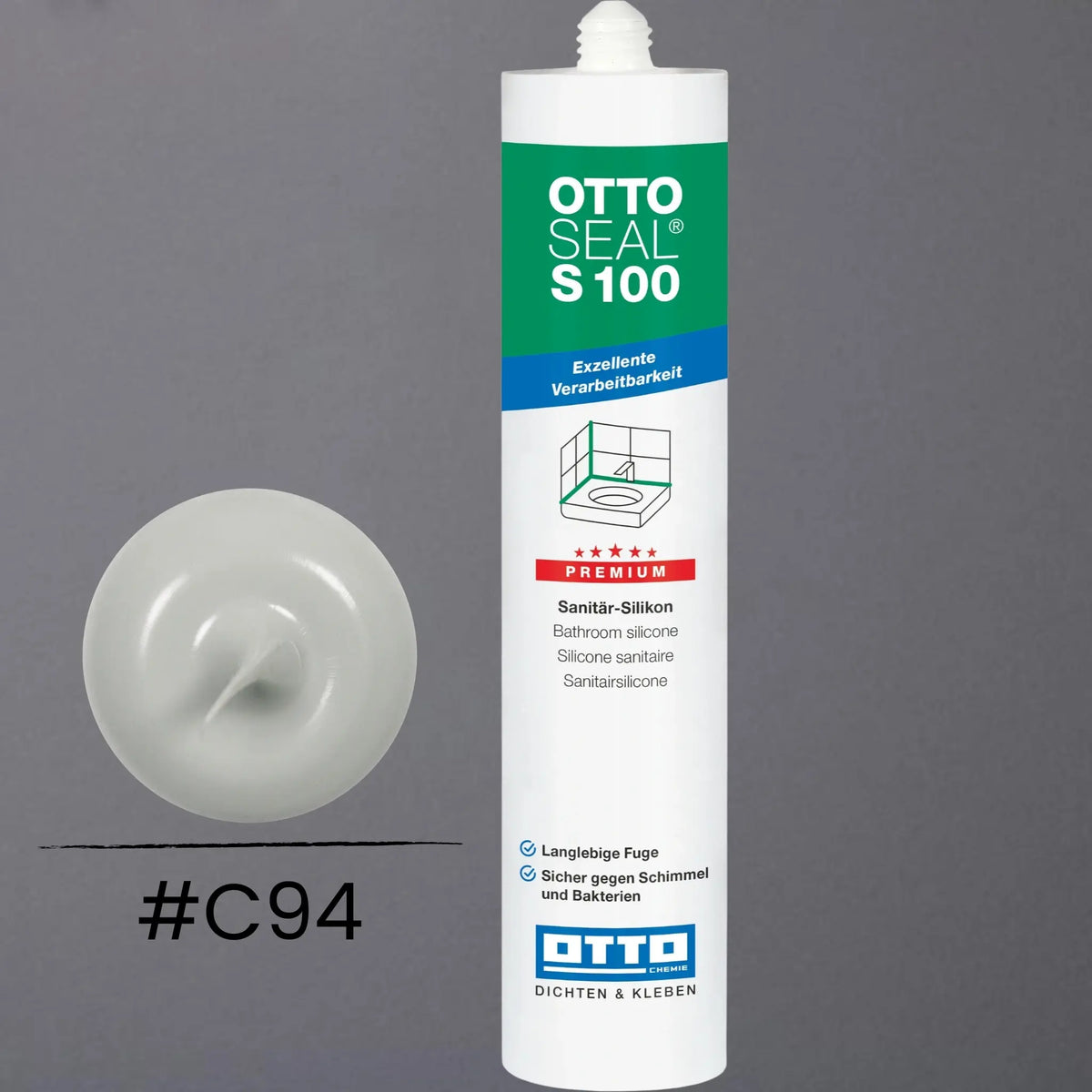 Produktbild OTTOSEAL S 100 Premium-Sanitär-Silikon silbergrau C94
#F005502
