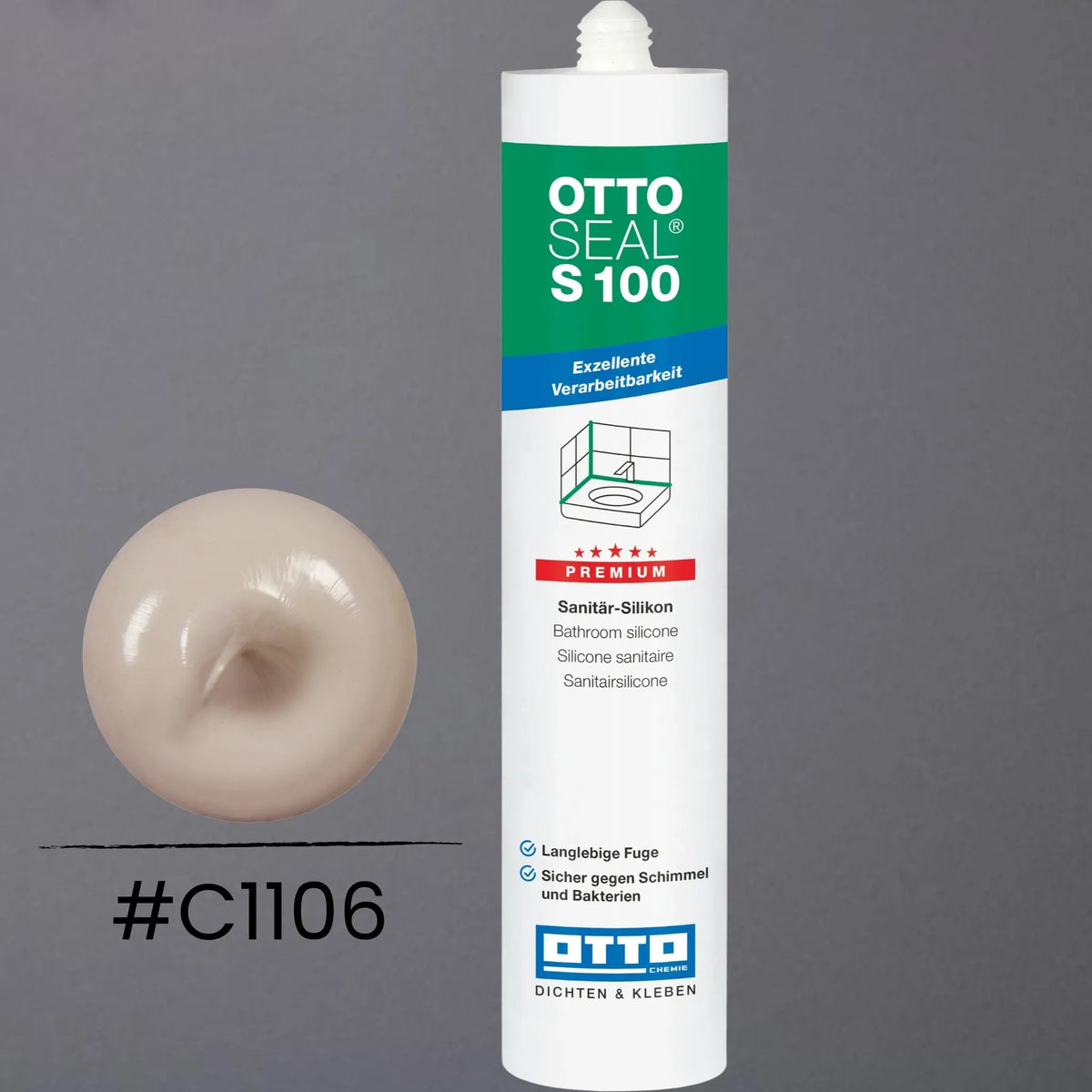 Produktbild OTTOSEAL S 100 Premium-Sanitär-Silikon strandbeige C1106
#F005489
