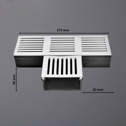 T-Stück UD Pro 100 Rost silber bemaßt #F001136