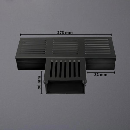 T-Stück UD Pro 100 Rost schwarz bemaßt #F001142
