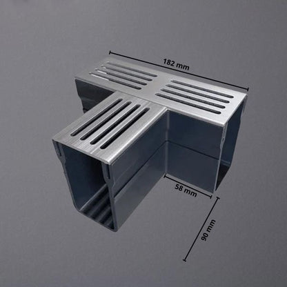 T-Stück UD Pro 65 Rost silber bemaßt #F001148
