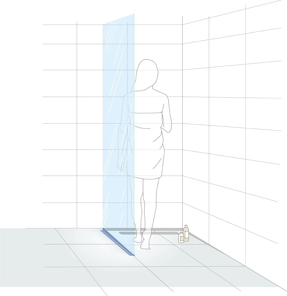 Gefällekeil Edelstahl zur Glasaufnahme links Illustration #F001091
#F001093
#F001095
#F001097
