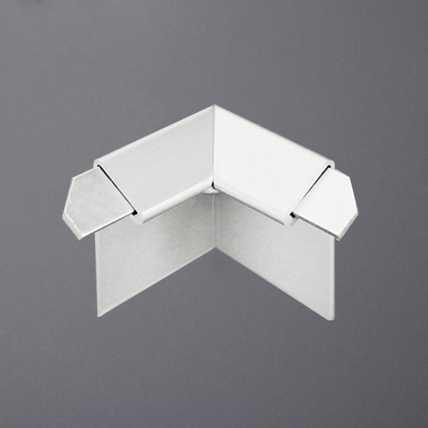 Innenecke Balkonwinkelprofil mit Tropfkante silber und 18mm Blendenhöhe #F001208
